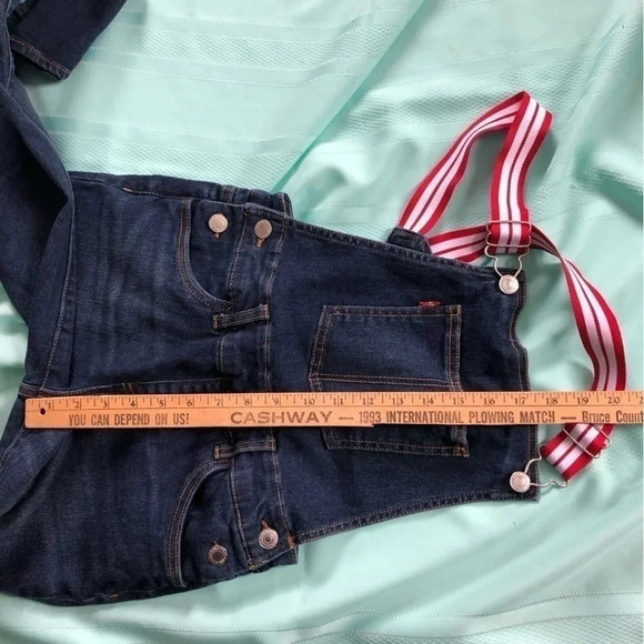 Host Pick! LEVI’S Denim Overalls with  Red and White Straps - Picture 13 of 13
